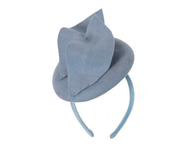 Light blue felt fascinator by Max Alexander
