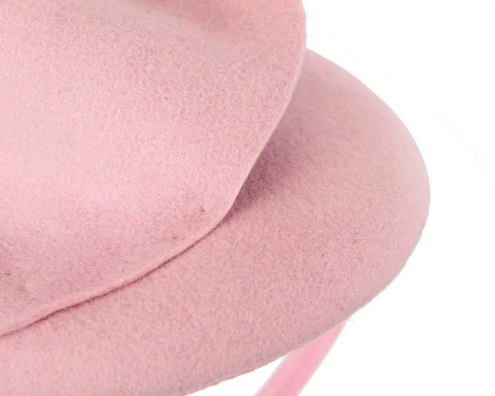 Pink felt fascinator by Max Alexander