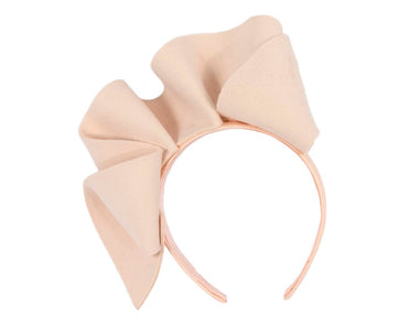 Nude felt winter racing fascinator by Max Alexander