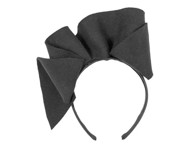 Black felt winter racing fascinator by Max Alexander