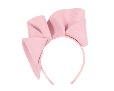 Pink felt winter racing fascinator by Max Alexander-1
