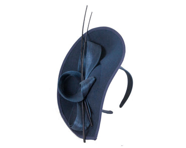 Large navy winter fascinator by Max Alexander-1