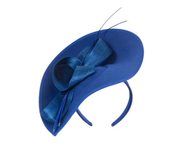 Large royal blue winter fascinator by Max Alexander-1