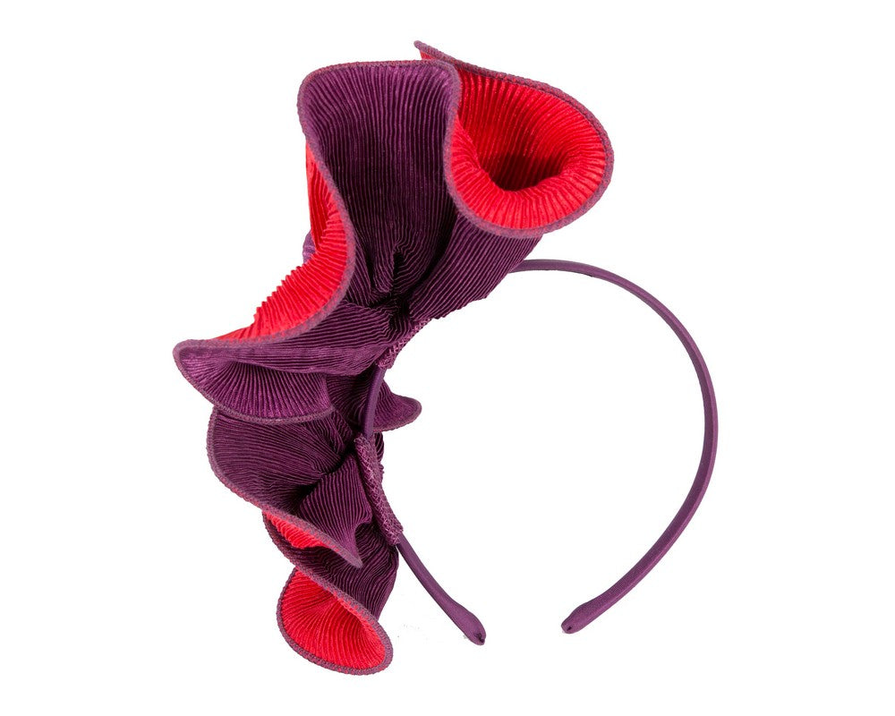 Red & purple racing fascinator by Max Alexander-3