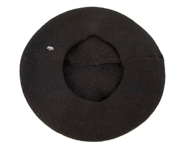 Classic woven black beret by Max Alexander