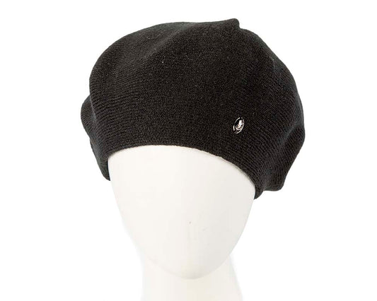 Classic woven black beret by Max Alexander
