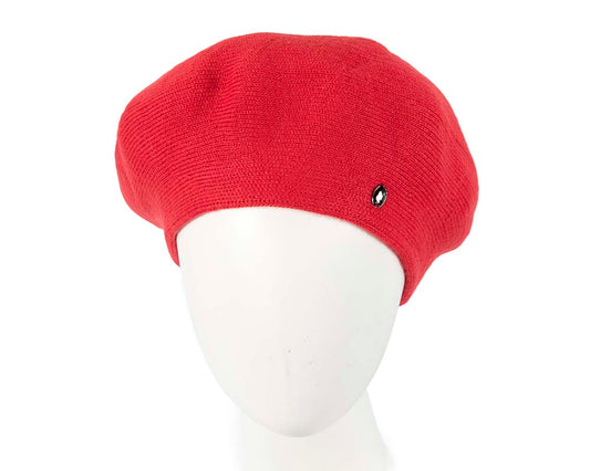 Classic woven red beret by Max Alexander-0