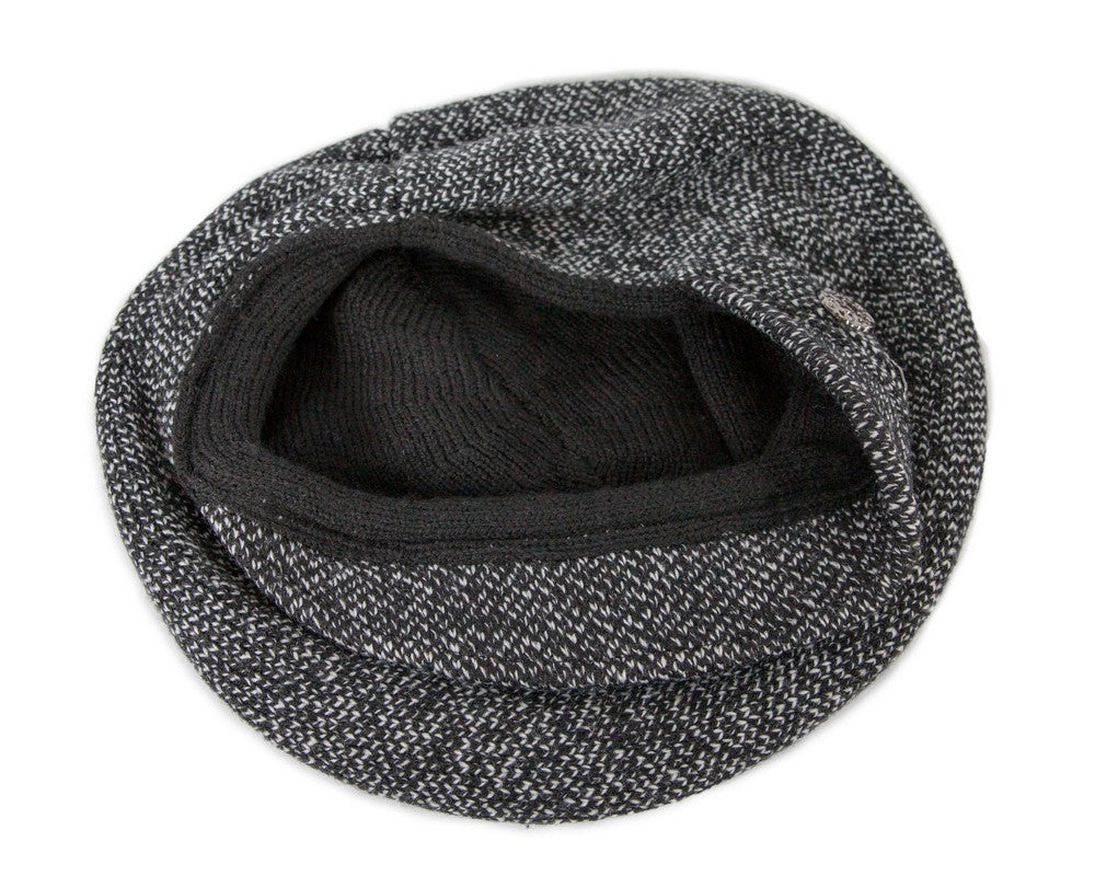 Warm charcoal wool winter fashion beret by Max Alexander JR011