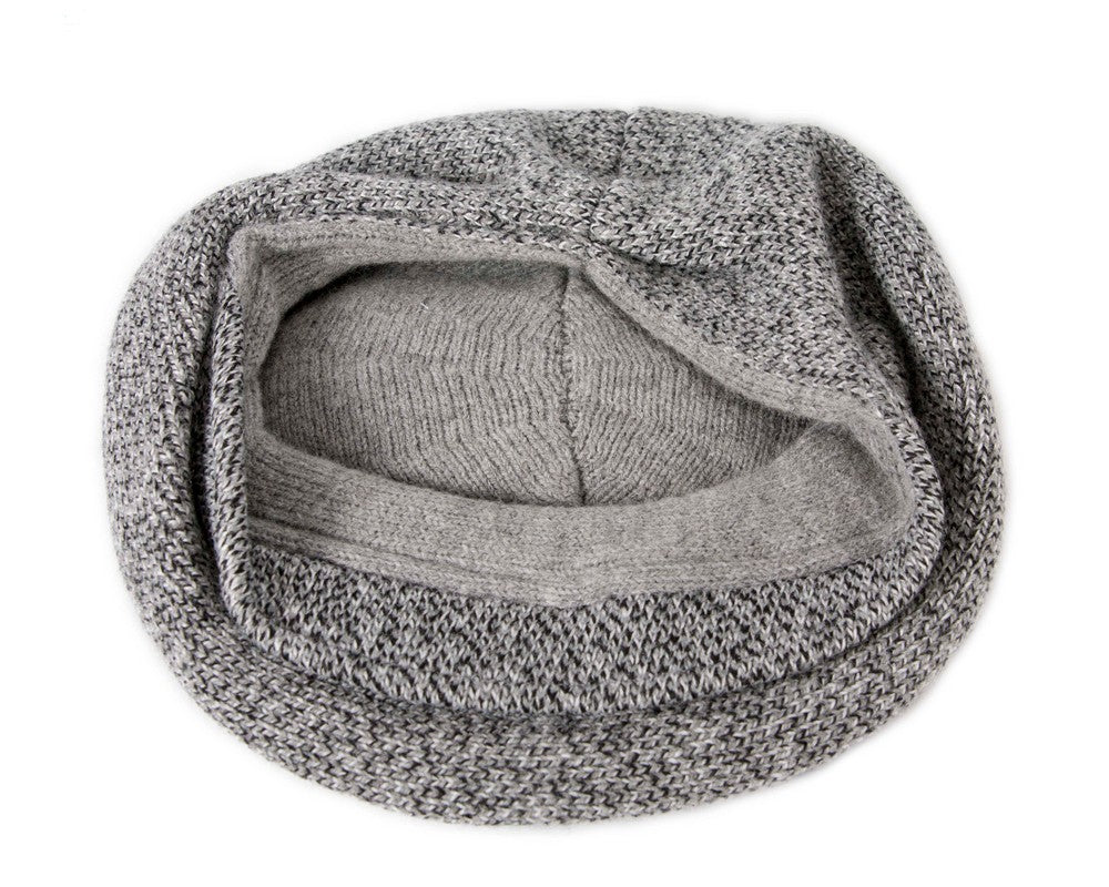 Warm grey wool winter fashion beret by Max Alexander JR011