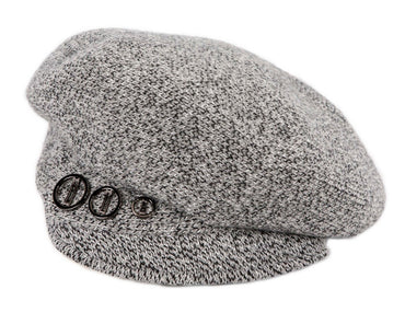 Warm grey wool winter fashion beret by Max Alexander JR011