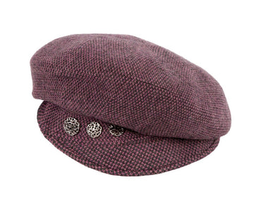 Warm burgundy wool winter fashion beret by Max Alexander