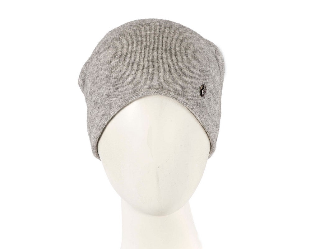 Stylish warm European made grey beanie JR013GM