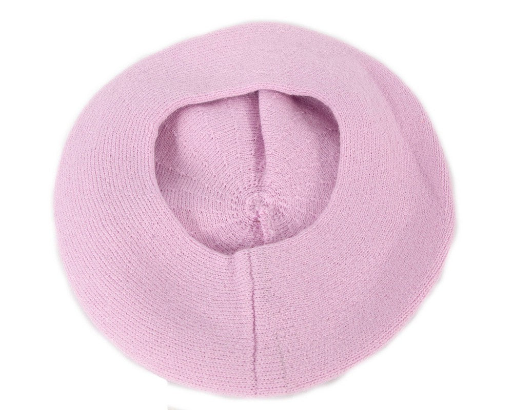 Classic woven pink beret by Max Alexander