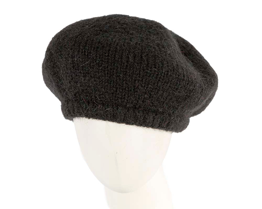 Warm black winter beret