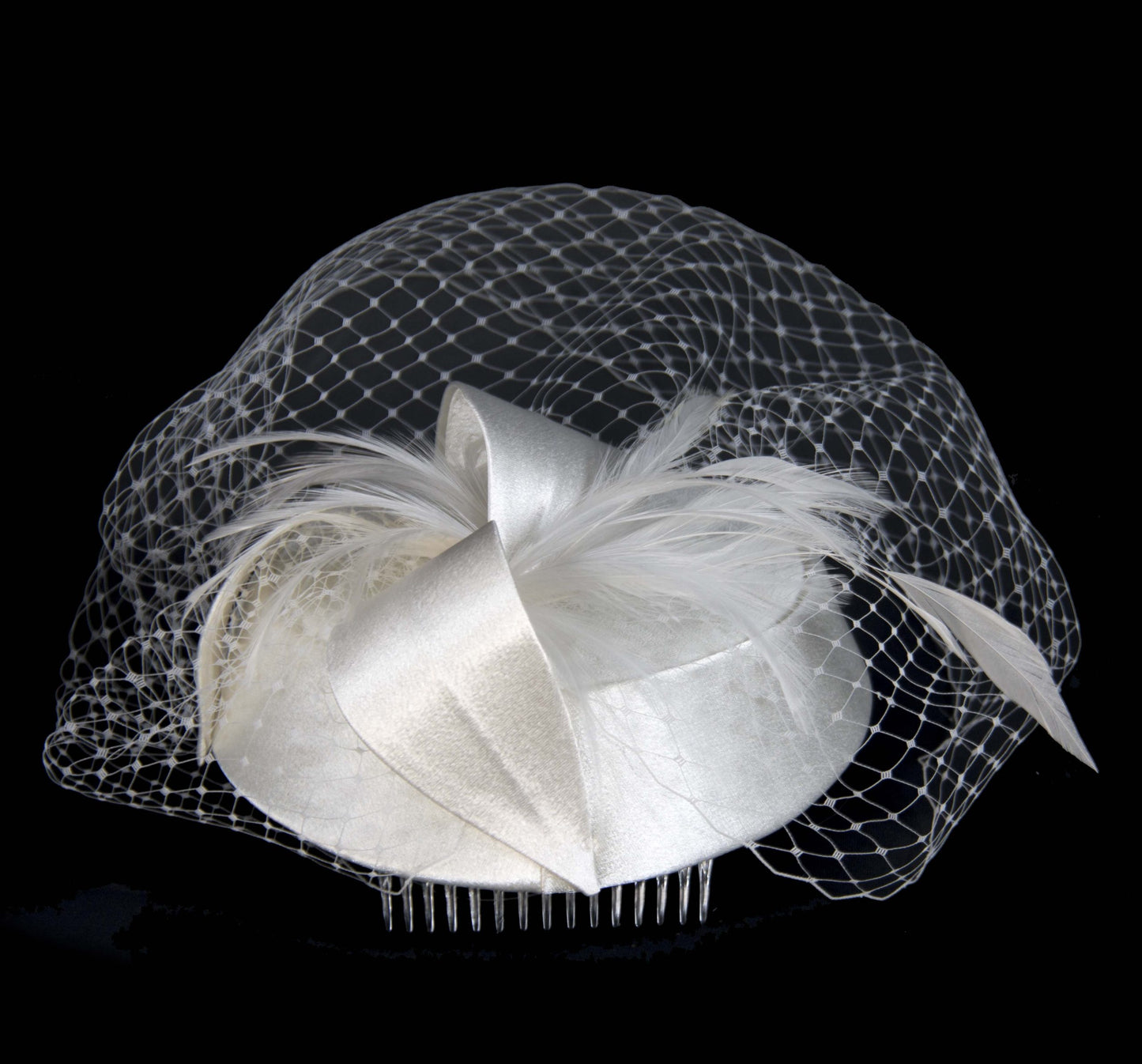 Cream cocktail Pillbox Hat for weddings buy online in Australia K4811C-3