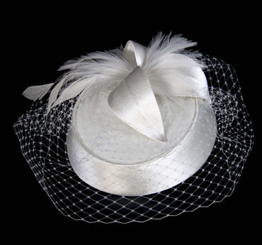 Cream cocktail Pillbox Hat for weddings buy online in Australia K4811C-1
