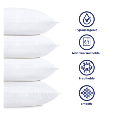 Set of 4 - King size Down Alternative Pillows - Machine Washable-1