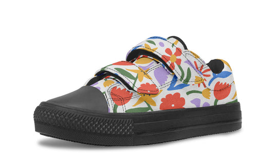 Kids Shoes Low Tops Abstract Flowers-0