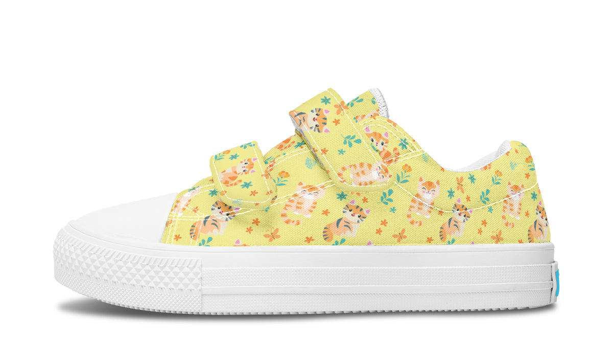 Kids Shoes Low Tops Floral Cats-5