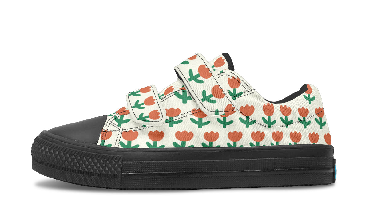 Kids Shoes Low Tops Floral Pattern-3