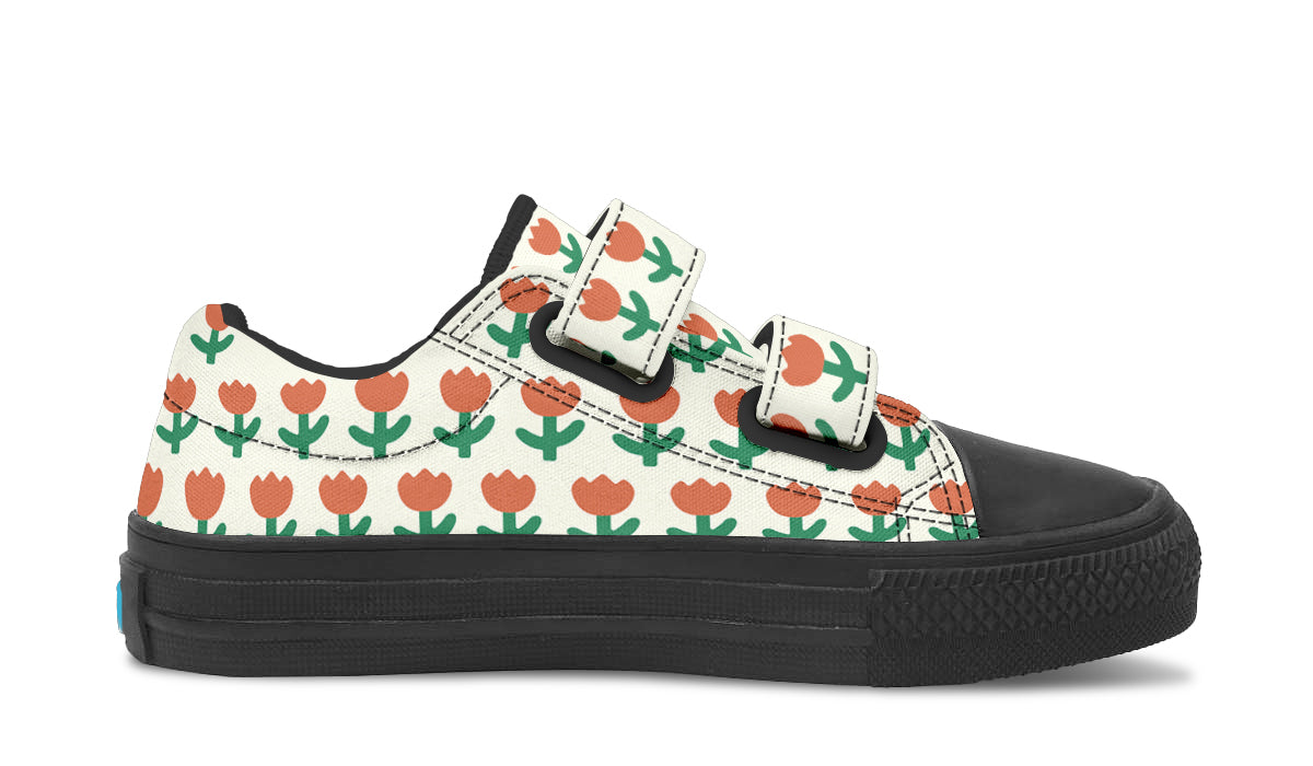 Kids Shoes Low Tops Floral Pattern-4