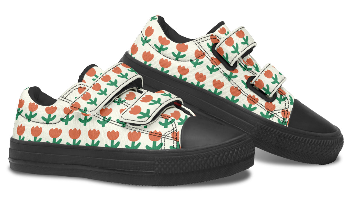 Kids Shoes Low Tops Floral Pattern-2
