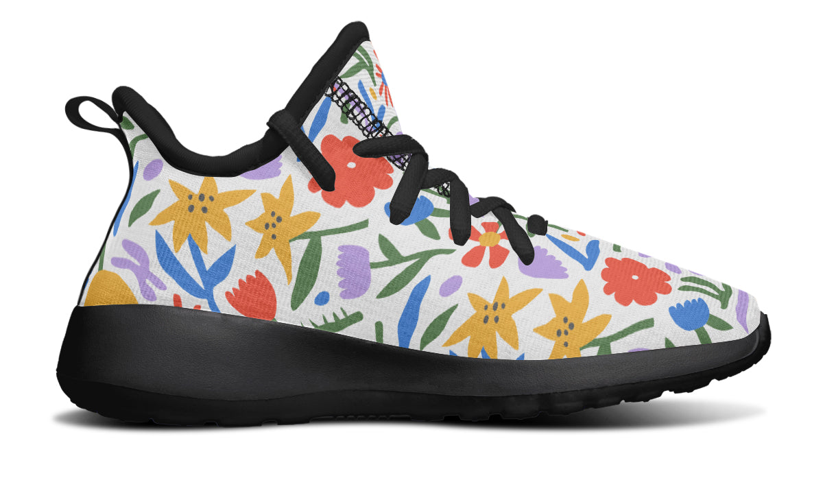 Kids Shoes Sneakers Abstract Flowers-3
