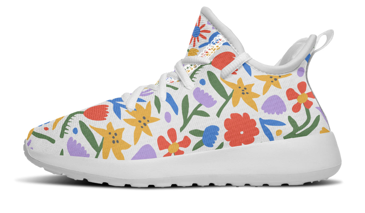 Kids Shoes Sneakers Abstract Flowers-5