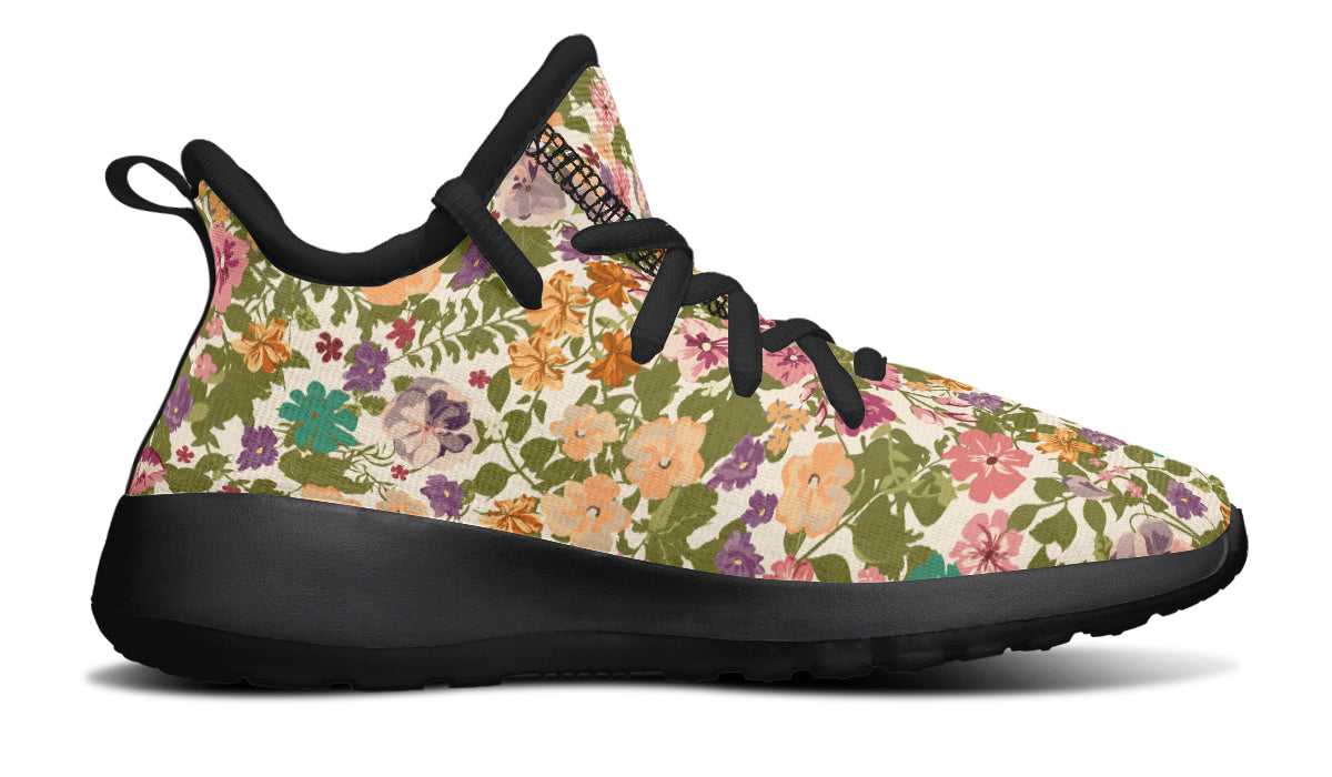 Kids Shoes Sneakers Mixed Flowers Pattern-3