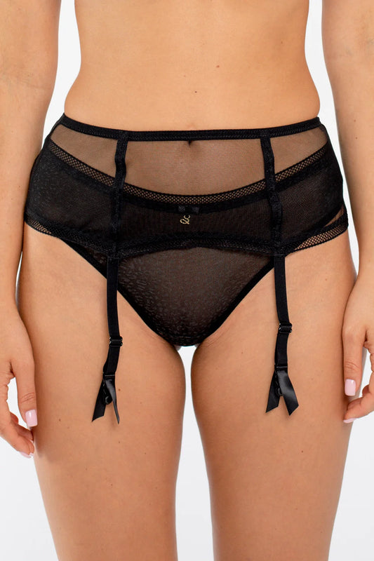Transparent Tulle Garter Belt Samanta Leo-0