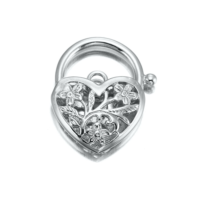 Classic 925 Sterling Silver Plated Filigree Heart Locket - USA Made-2