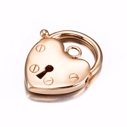 Classic 18ct Heavy Rose Gold Plated Plain Heart Locket - USA Made-0