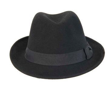 Black Fedora Felt Blues Brothers Homburg Hat-1