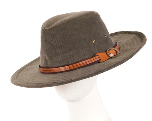 Charcoal corduroy Sheriff's Hat-0