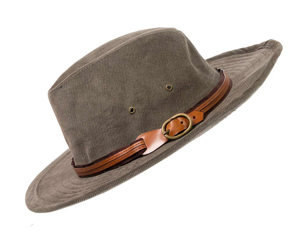 Charcoal corduroy Sheriff's Hat-2