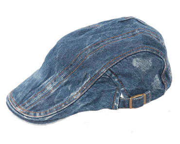 Classic denim flat cap by Max Alexander-1