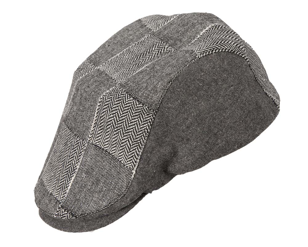 Grey patches ivy flat cap