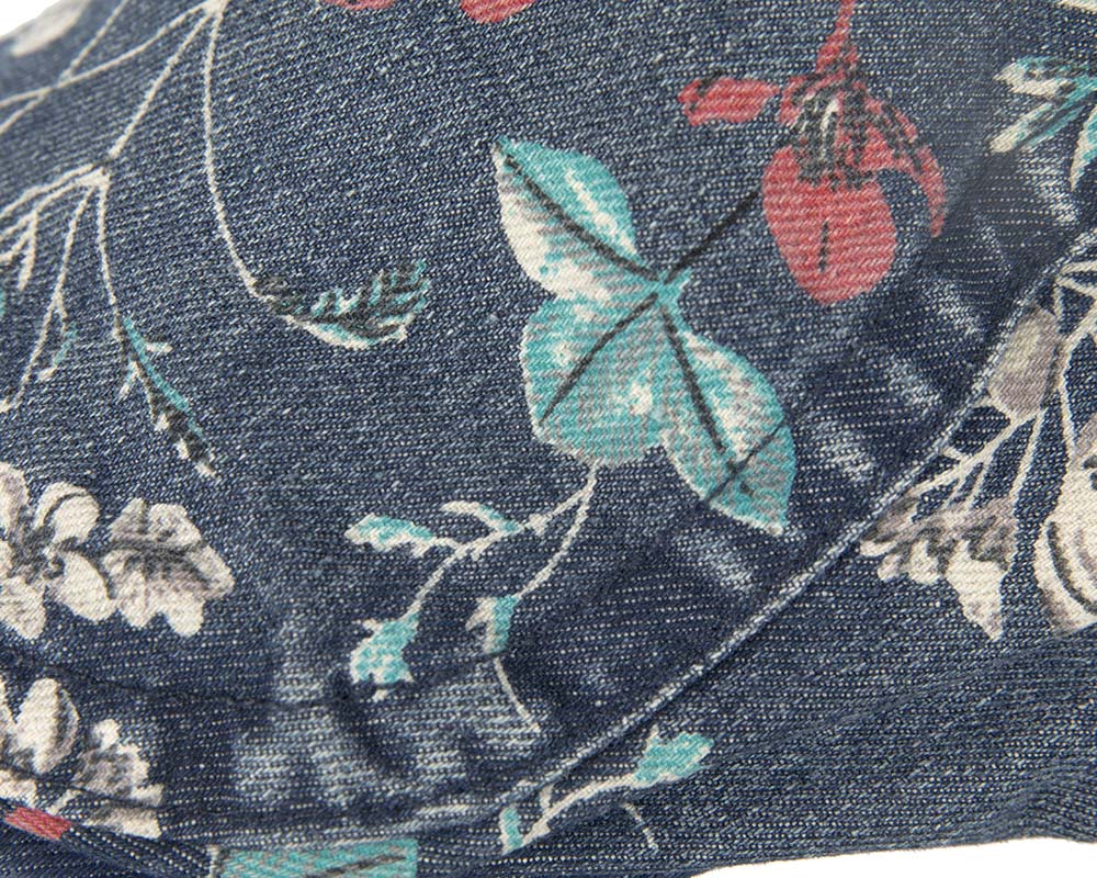 Classic denim flat cap with print by Max Alexander