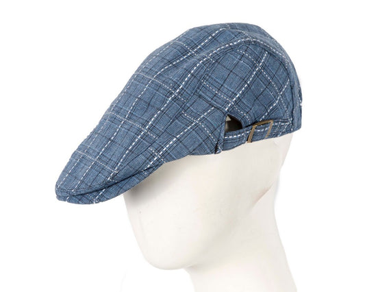 Denim tweed flat cap by Max Alexander-0