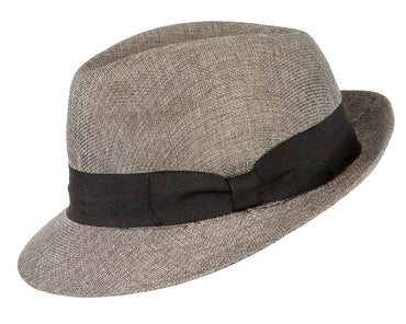 Grey Fedora Homburg Hat