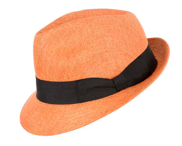 Orange Fedora Homburg Hat