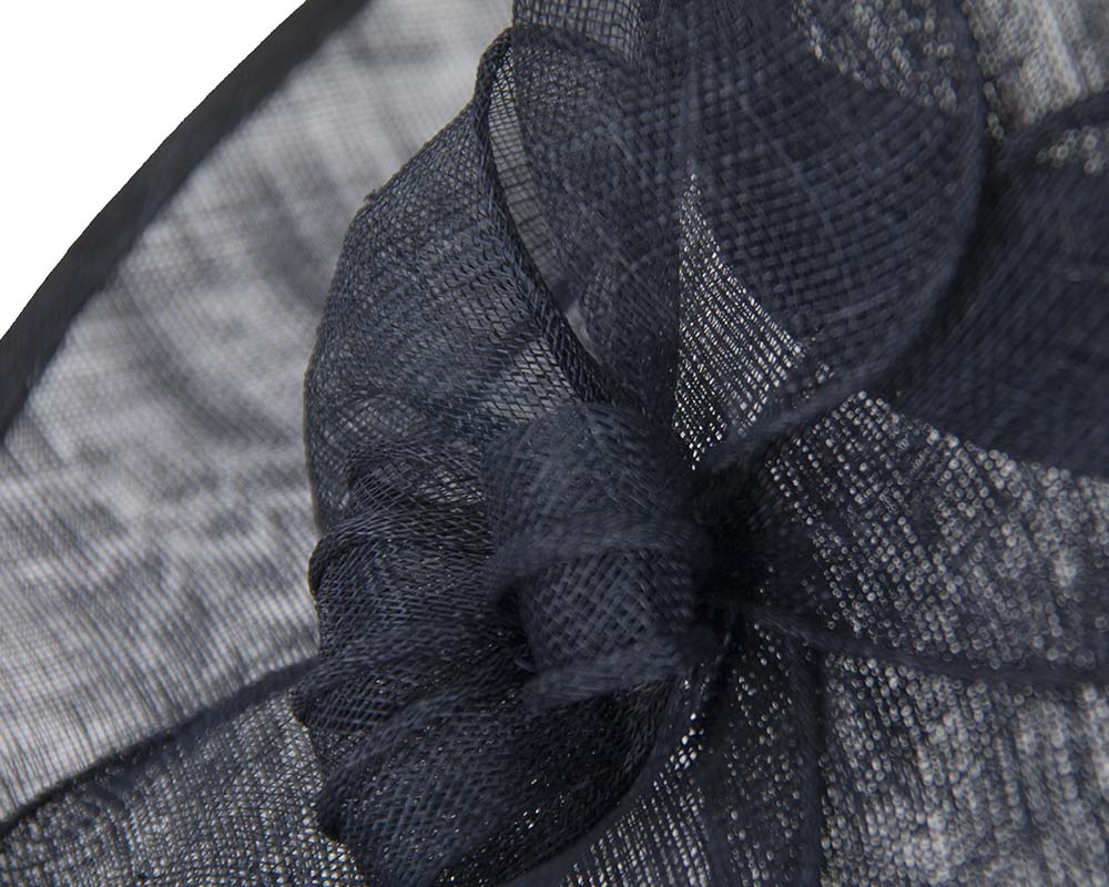Navy wide brim racing fashion hat by Max Alexander-4