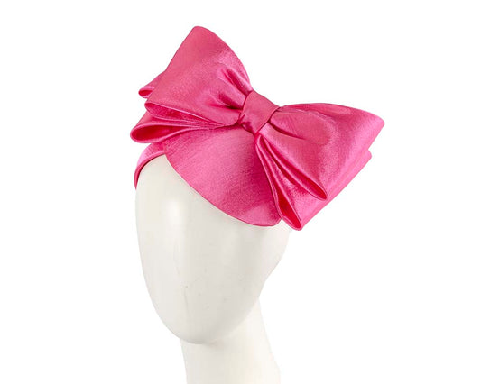 Fuchsia fascinator with big bow by Max Alexander