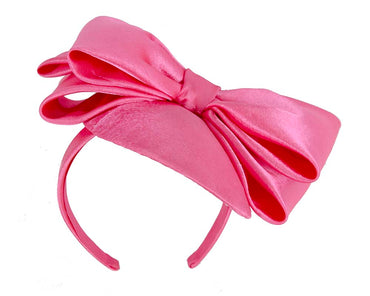 Fuchsia fascinator with big bow by Max Alexander