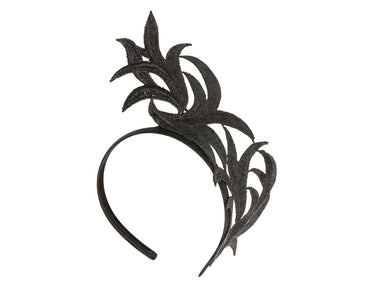 Black lace crown fascinator headband by Max Alexander MA813