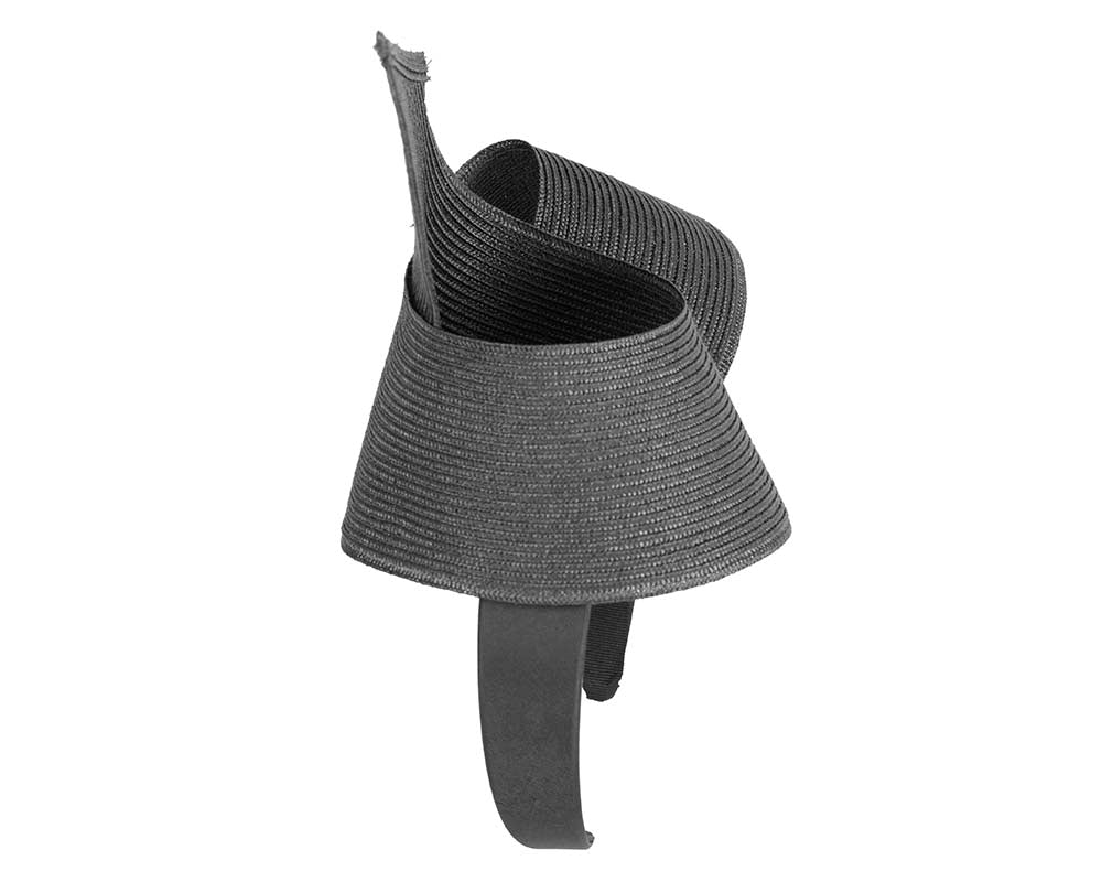 Modern black fascinator by Max Alexander