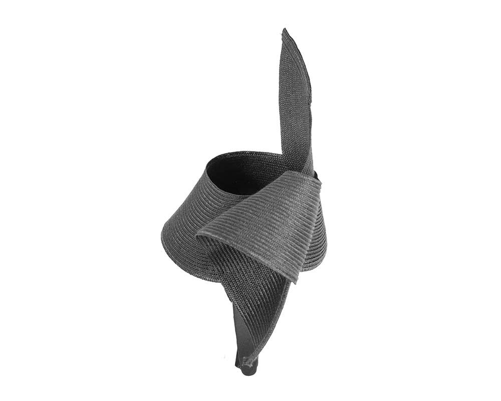 Modern black fascinator by Max Alexander