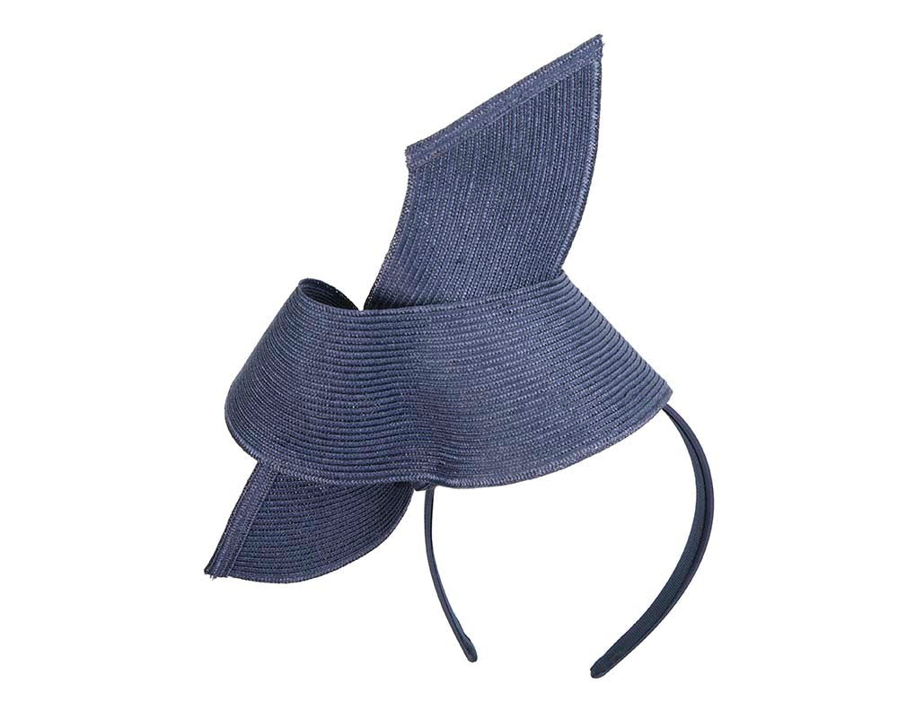 Modern navy fascinator by Max Alexander-5