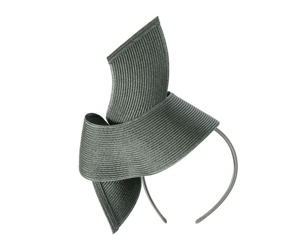Modern olive fascinator by Max Alexander