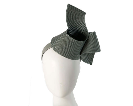 Modern olive fascinator by Max Alexander